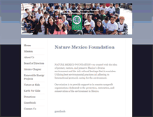 Tablet Screenshot of naturemexicofoundation.org